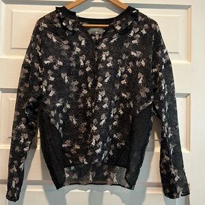 Cotelac sheer black blouse